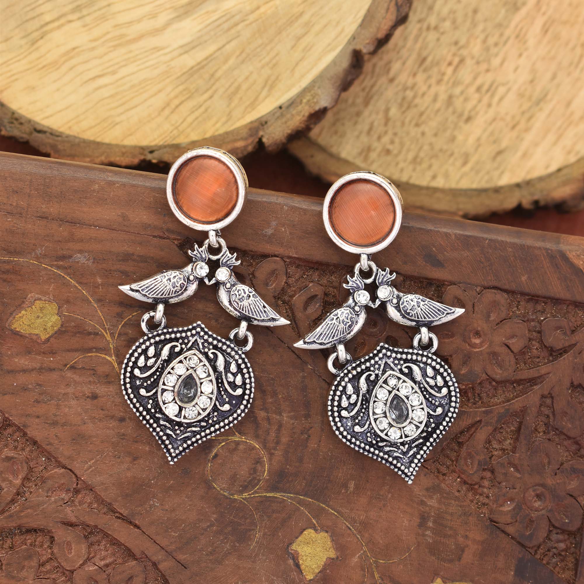 Malvika Oxidised Earrings