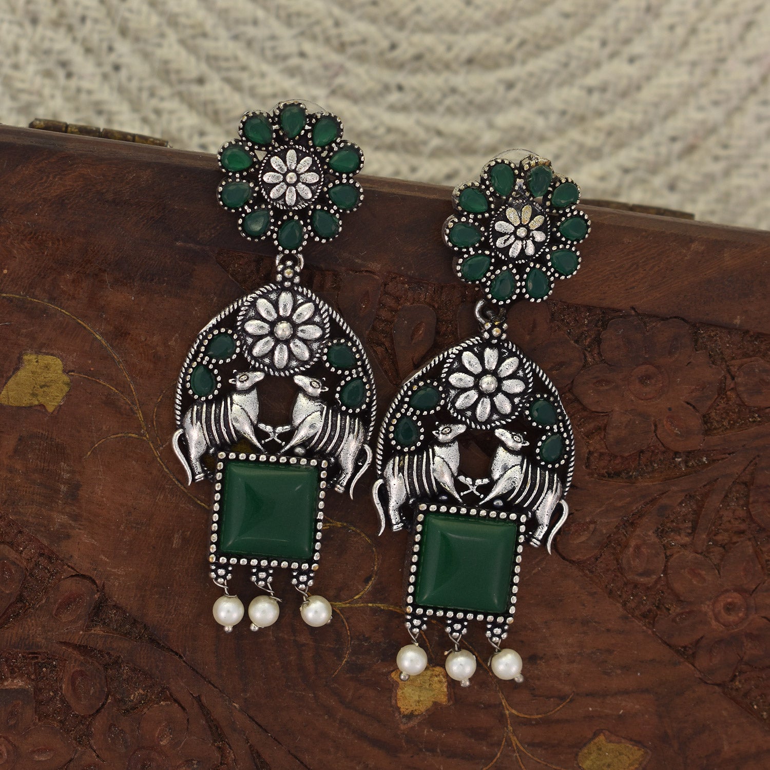 Arohi Oxidised Earrings
