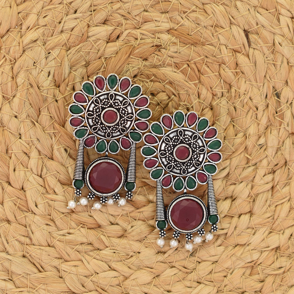 Diara Oxidised Earrings