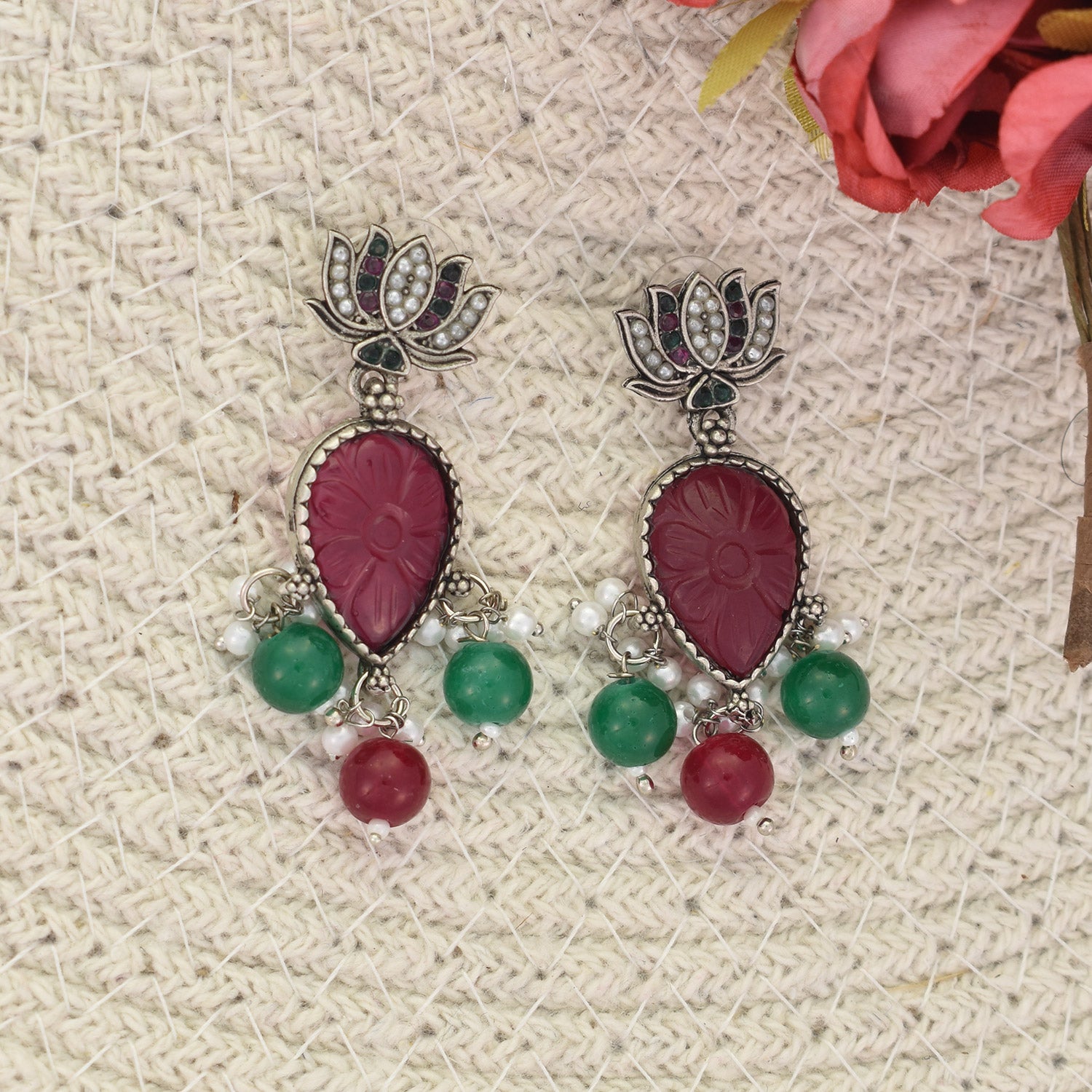 Shreya Oxidised Earrings