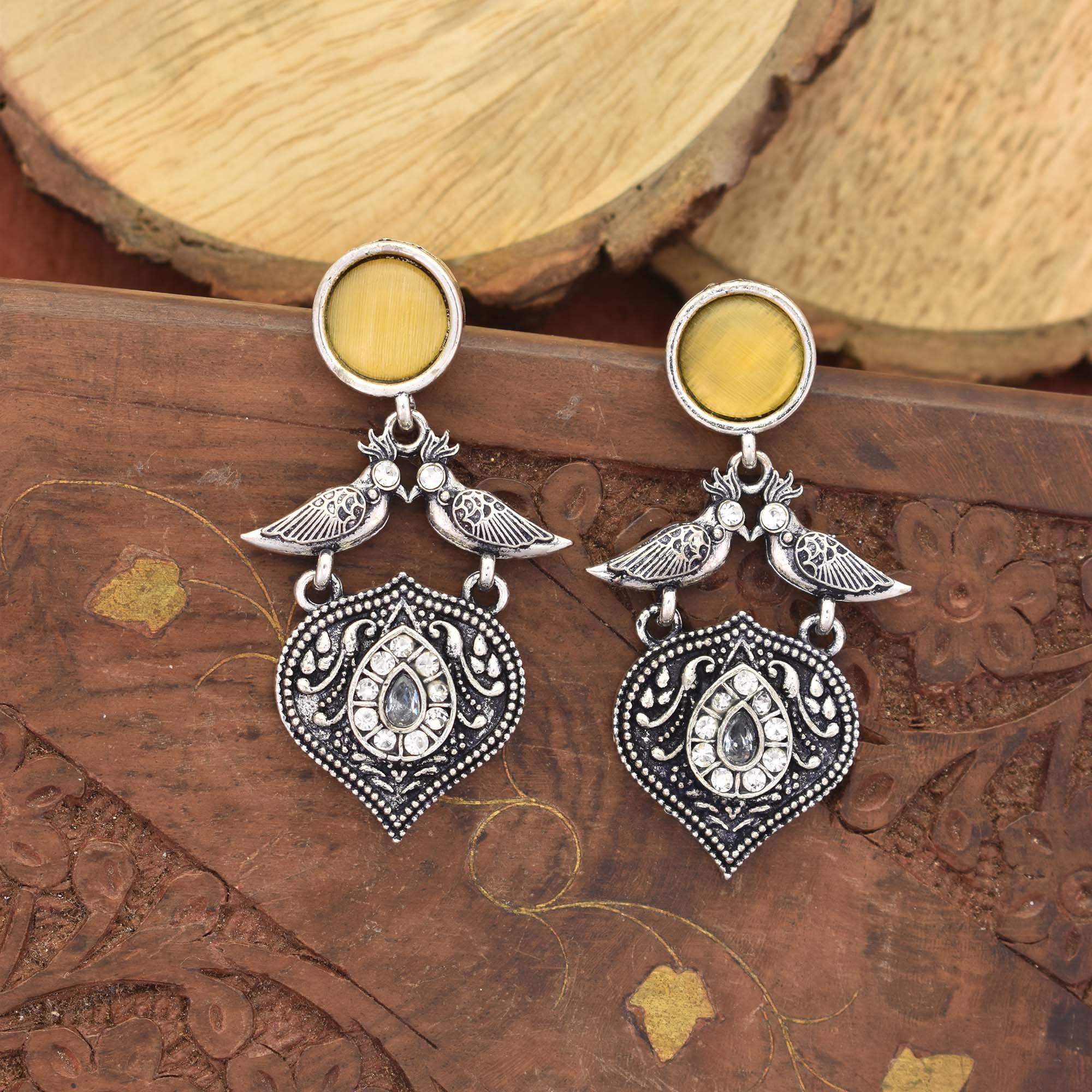 Naira Oxidised Earrings