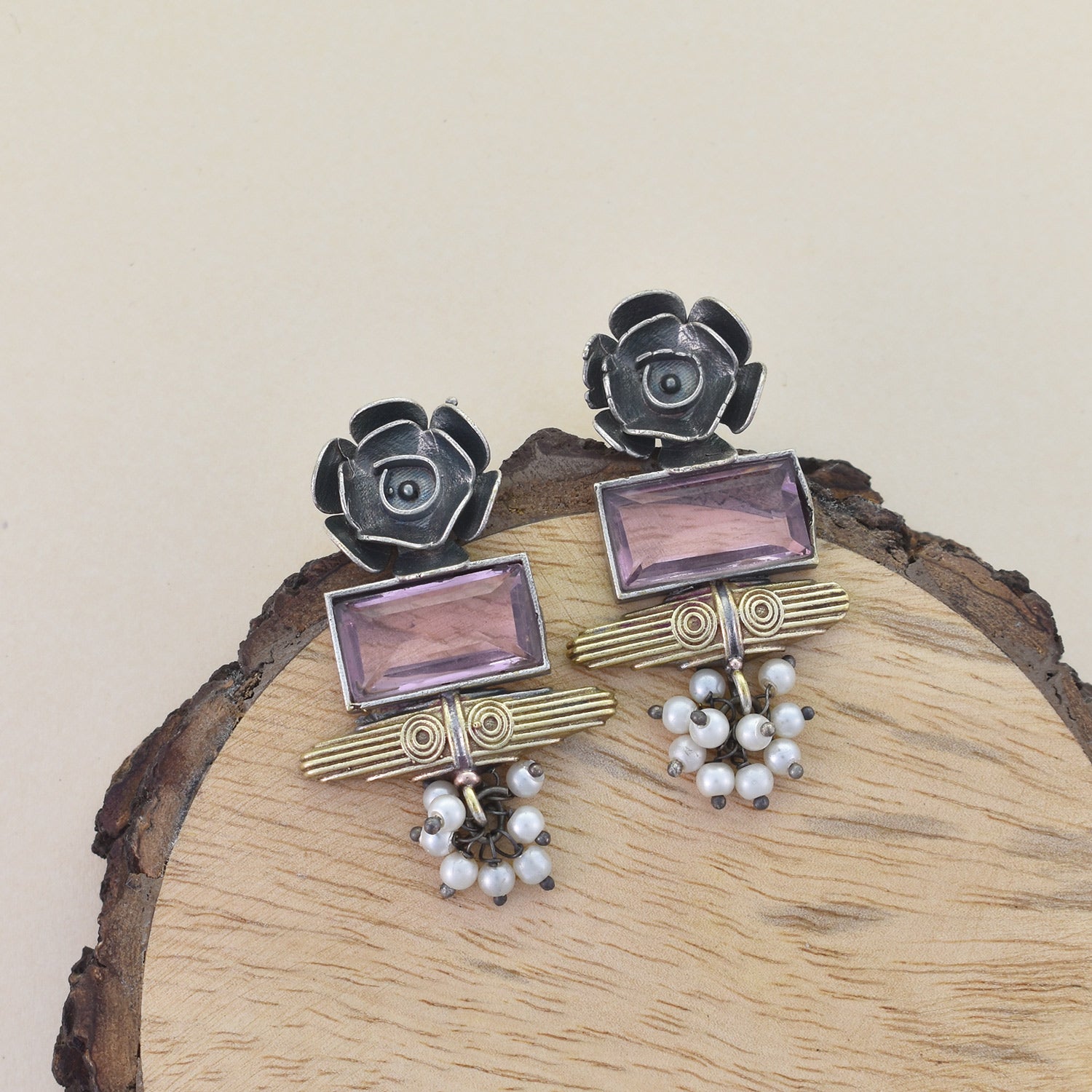 Elyra Oxidised Earrings