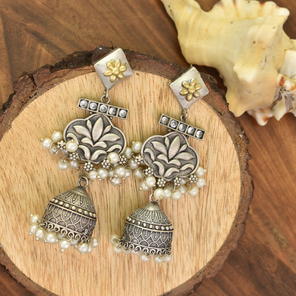 Zynra Oxidised Earrings