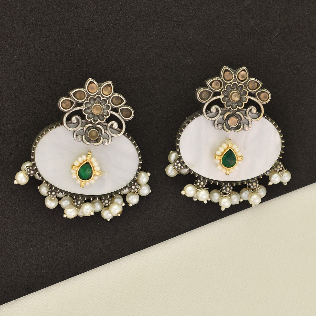 Ivani Oxidised Earrings