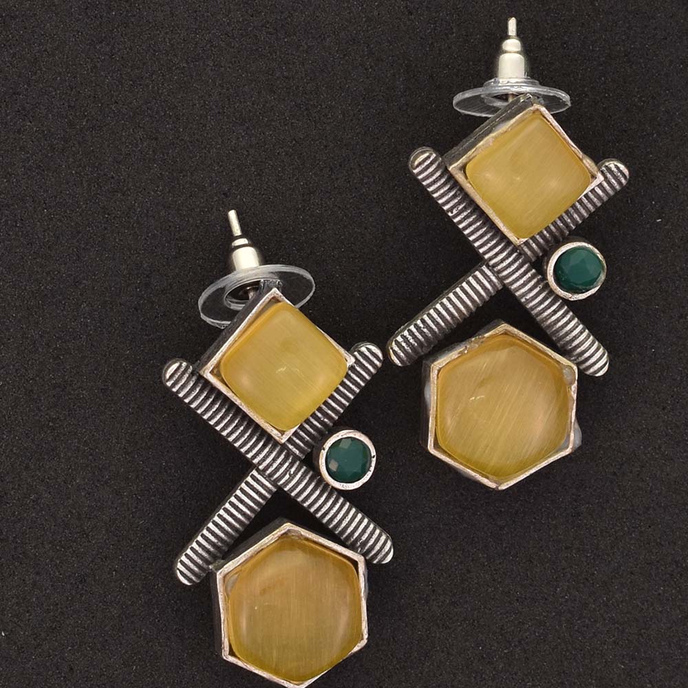 Leisha Oxidised Earrings