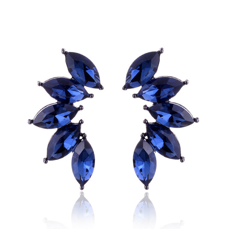 Iris Midnight Leaf Earrings