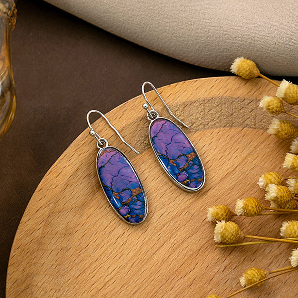 Faye Violet Stone Drop Earrings