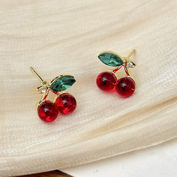 Amelia Cherry Stud Earrings