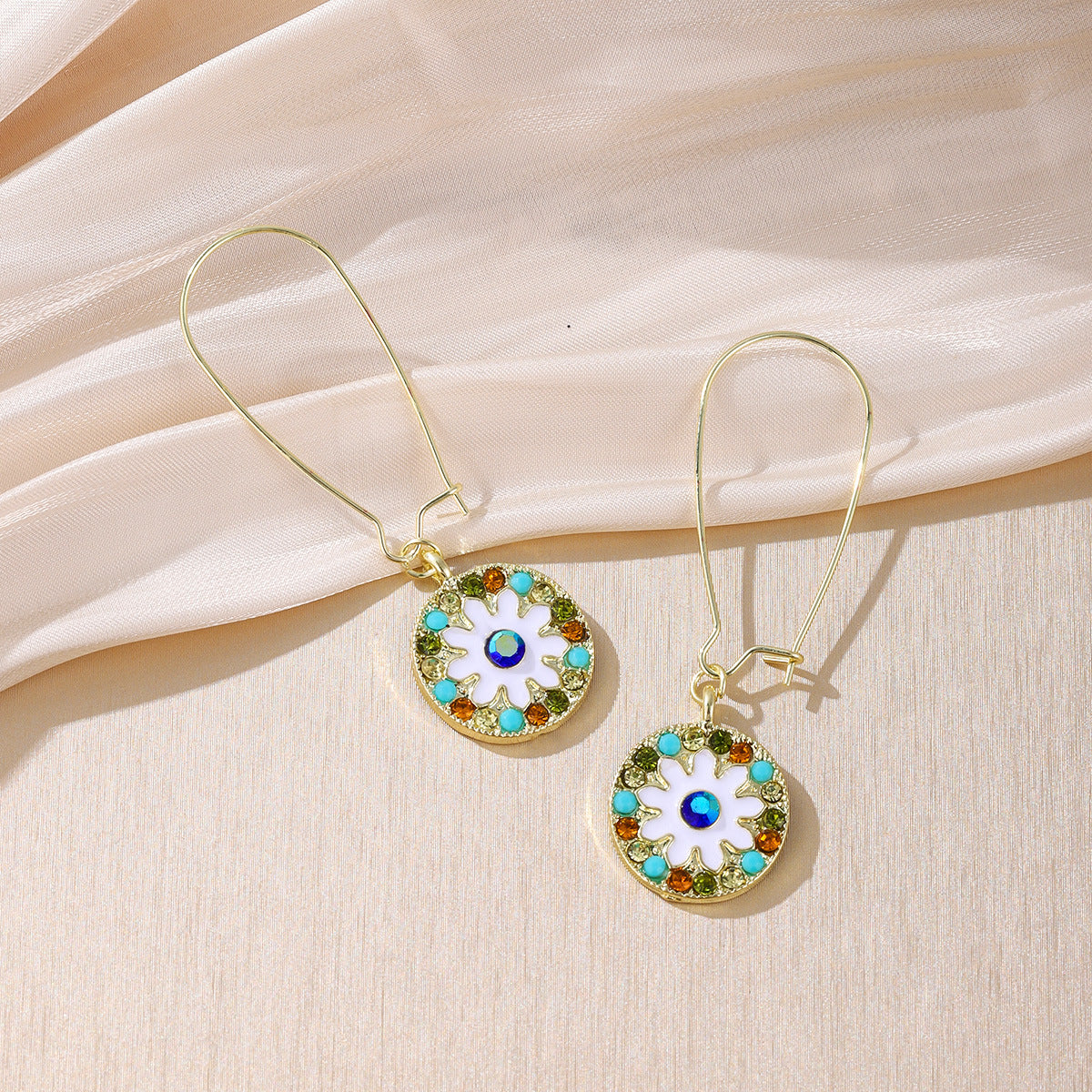 Magnolia Aura Charm Drop Earrings
