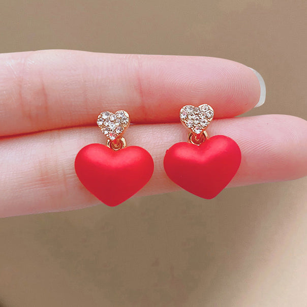 Rosie Heart Drop Studs