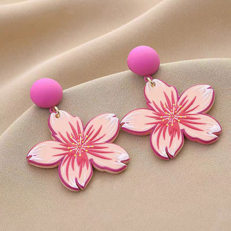 Sage Pink Blossom Earrings