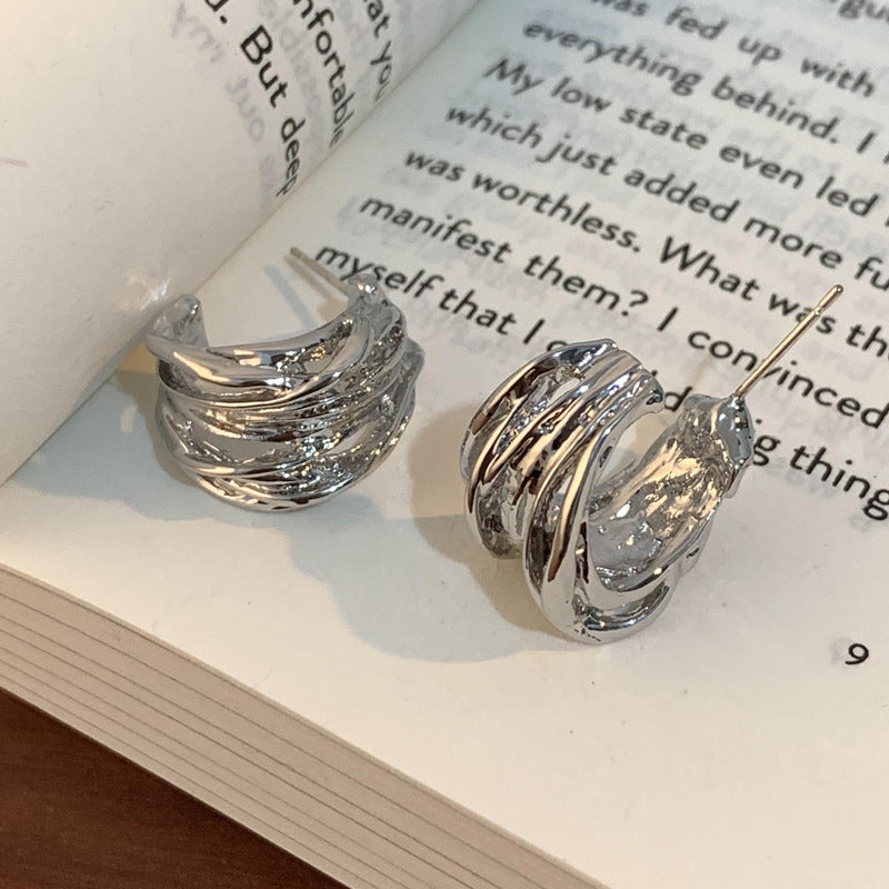 Adeline Silver Swirl Studs