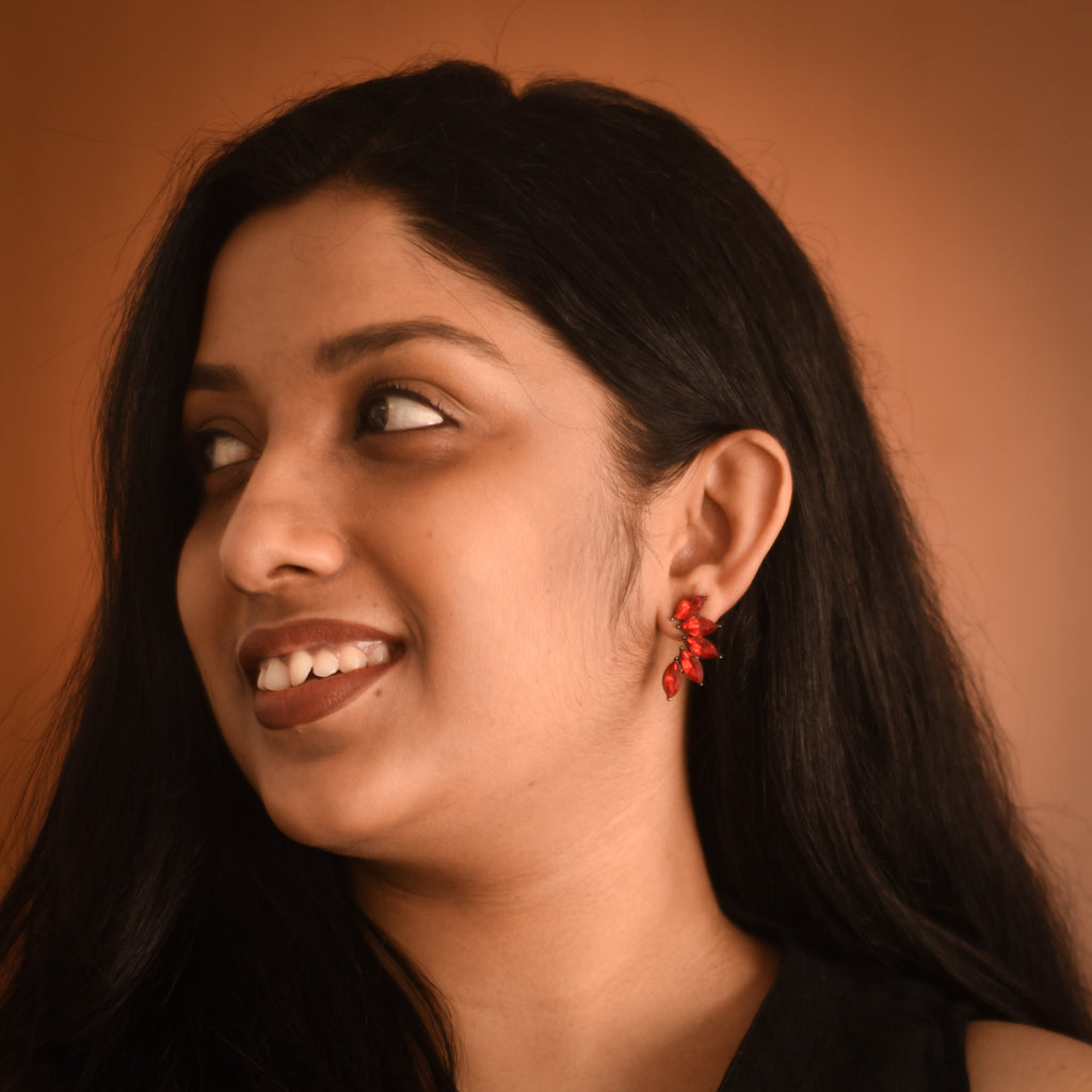 Scarlett Flame Leaf Earrings