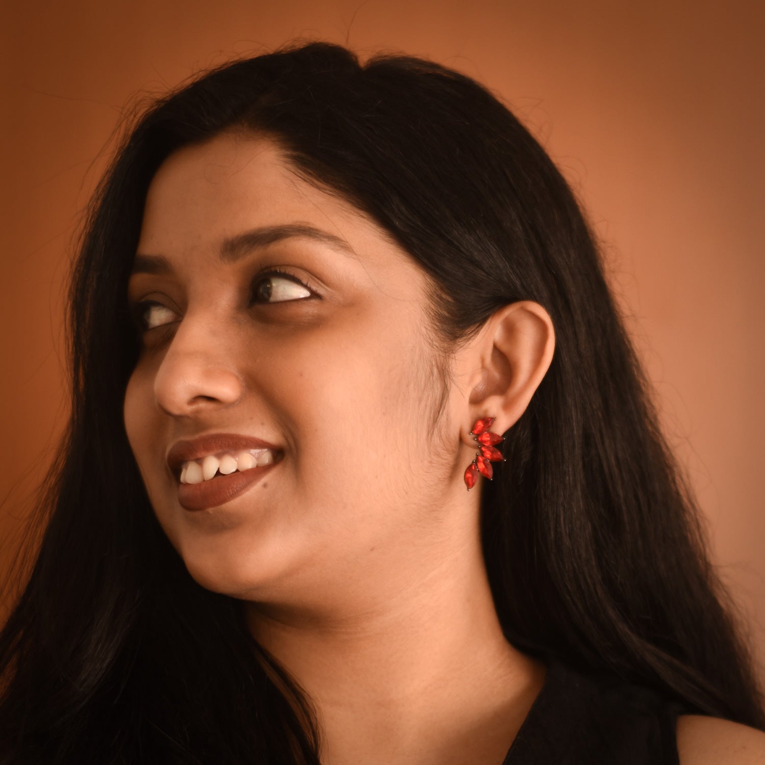 Scarlett Flame Leaf Earrings