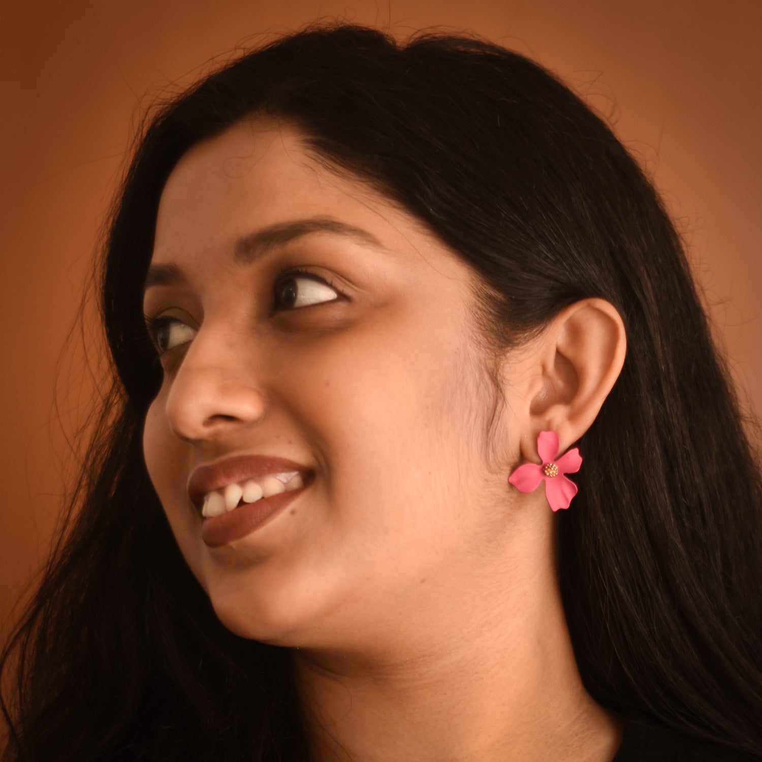 Rosé Petal Stud Earrings