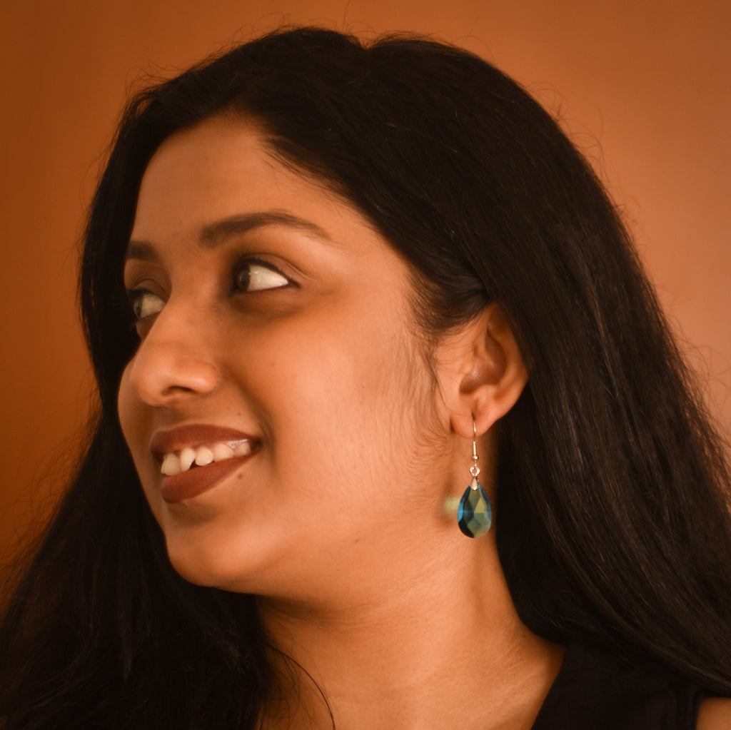 Elara Blue Drop Earrings
