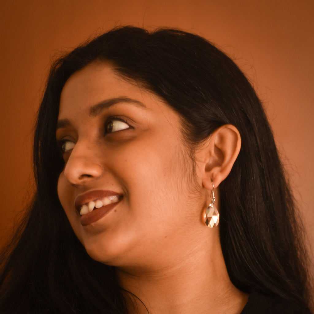 Elara Orange Drop Earrings