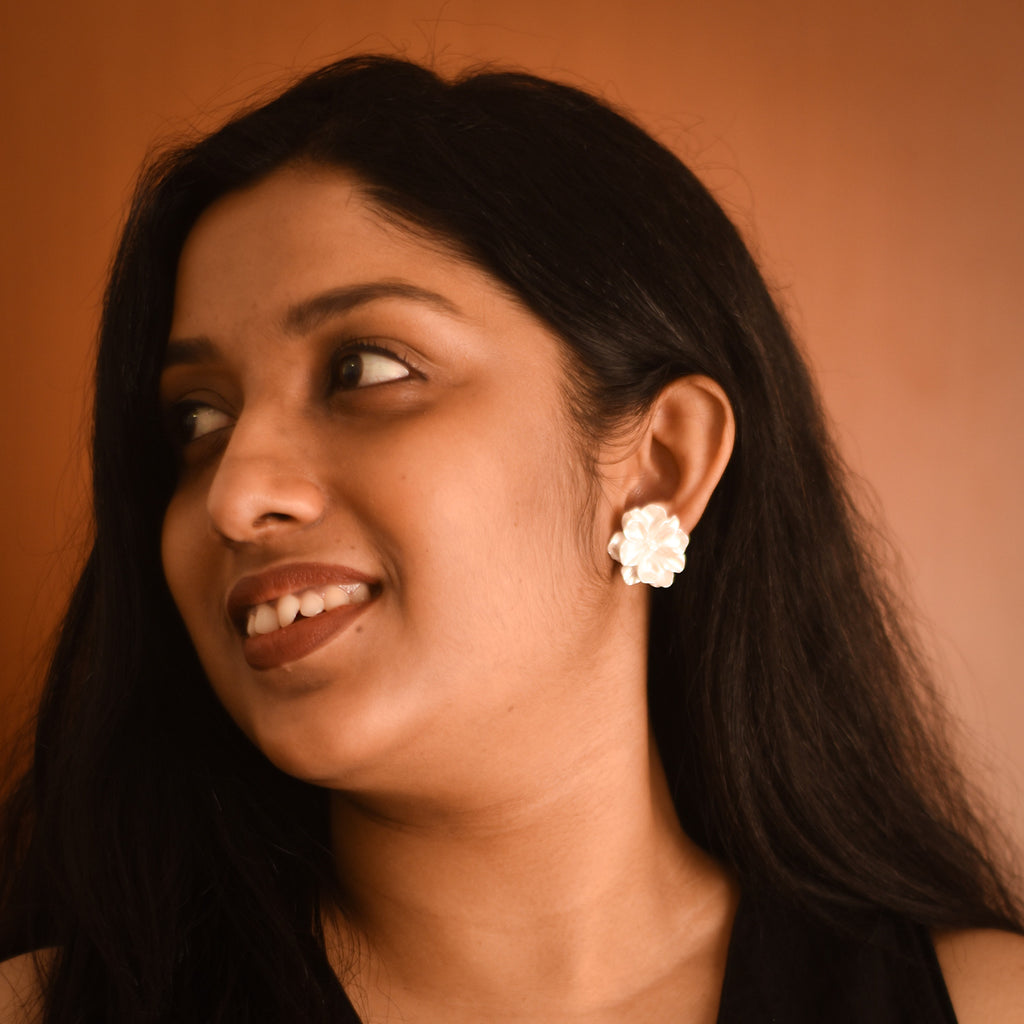 Pearl Bloom Stud Earrings