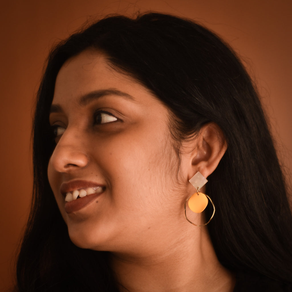 Winona Sunshine Circle Drop Earrings