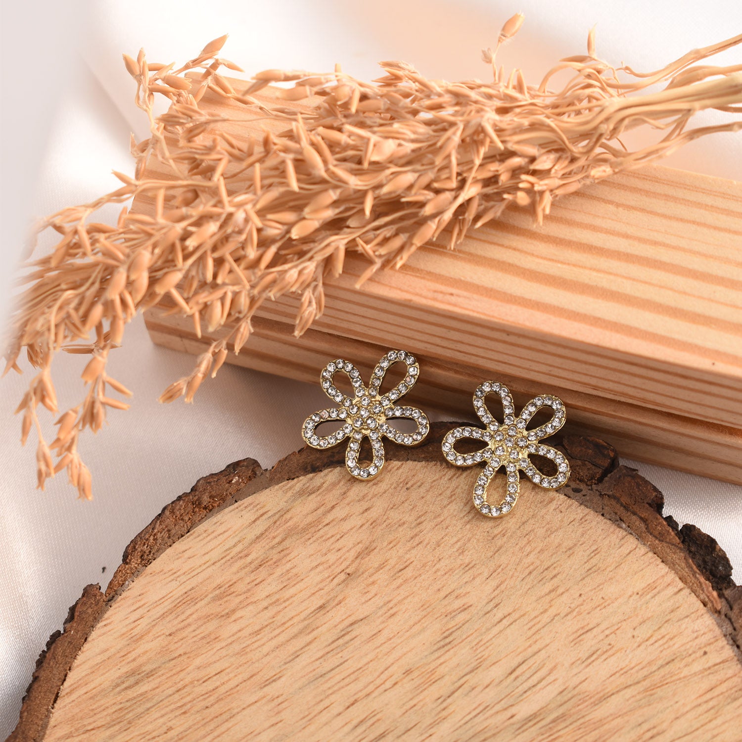 Avanti Crystal Bloom Stud Earrings