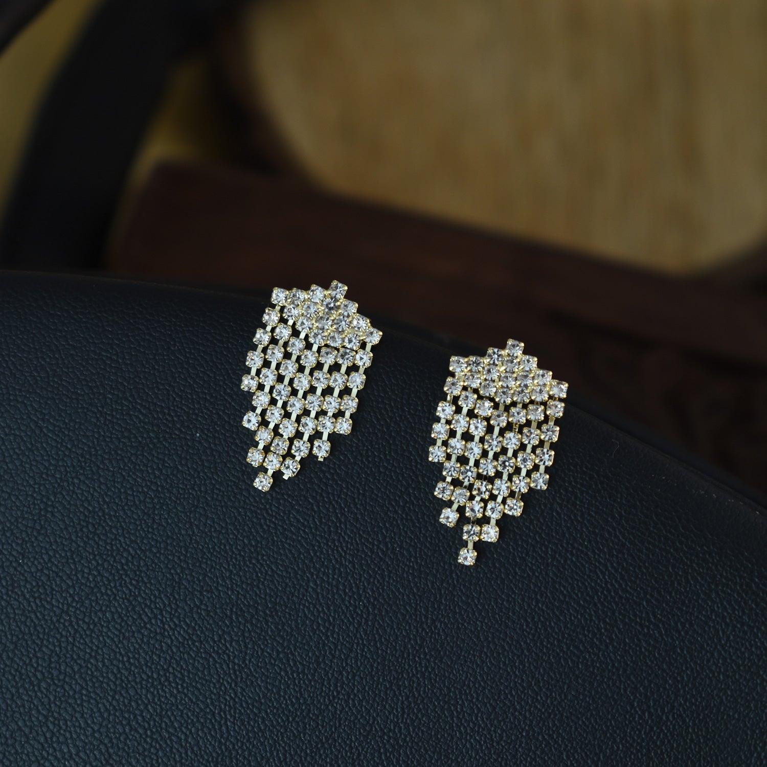 Tarini Crystal Cascade Stud Earrings