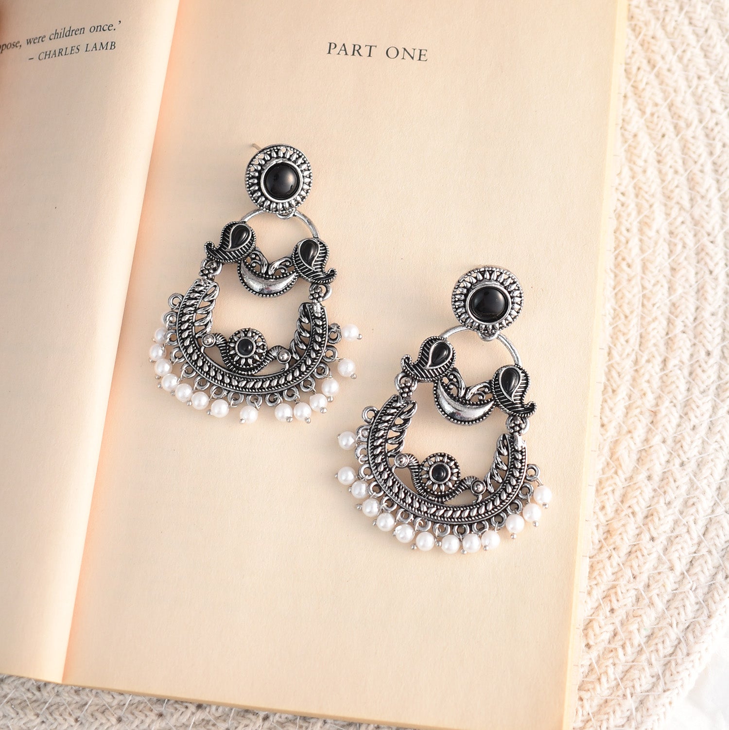 Gauri Oxidised Black Chandbalis