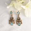 Apsara Aqua Oxidised Earrings