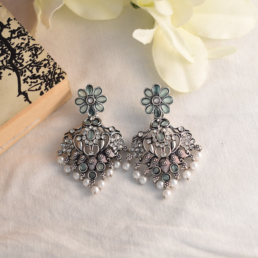 Padmika Green Earrings