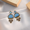 Kalpana Blue Antique Drop Earrings