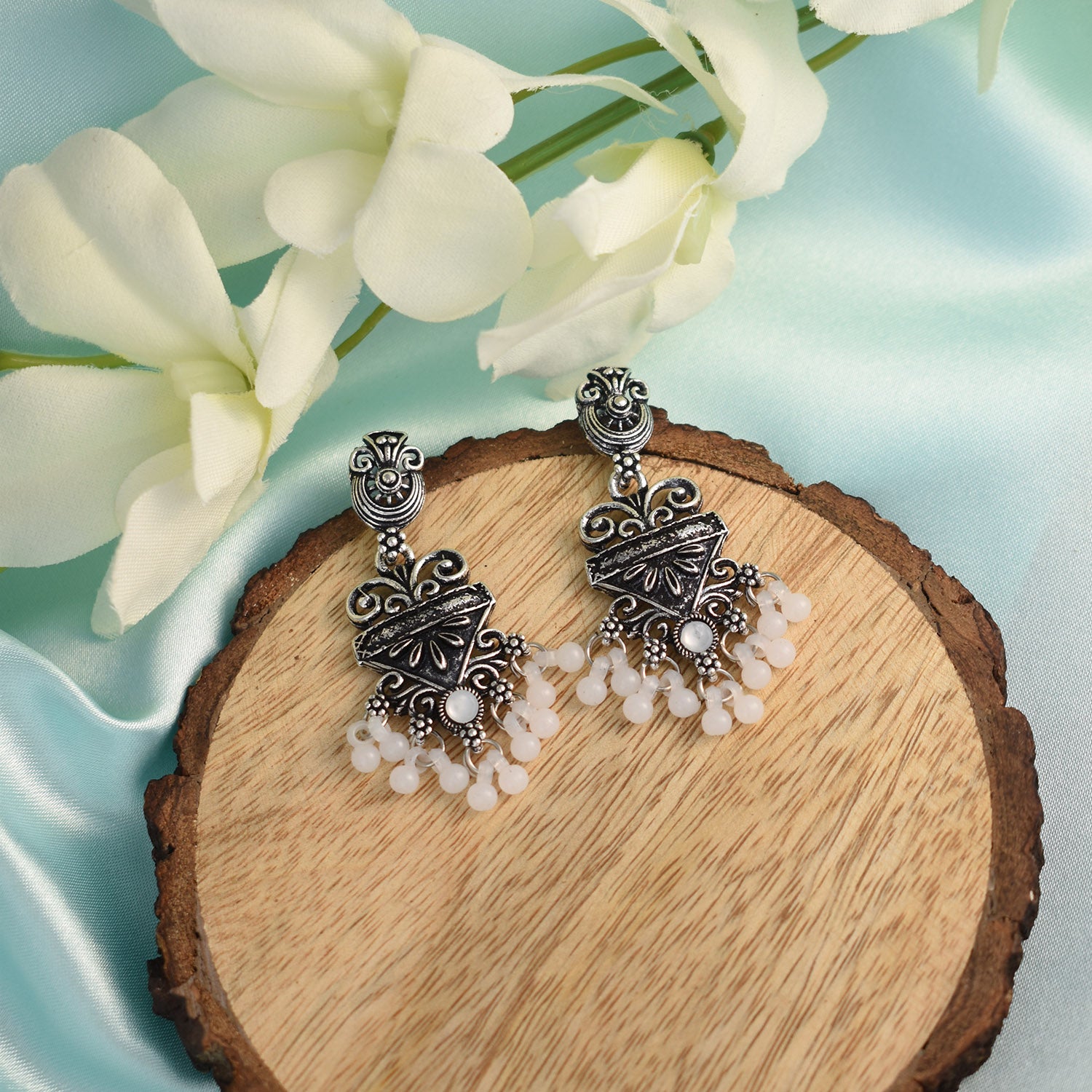 Anuradha Ivory Drop Earrings