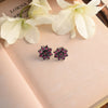 Sharmila  Rose Plum Stud Earrings