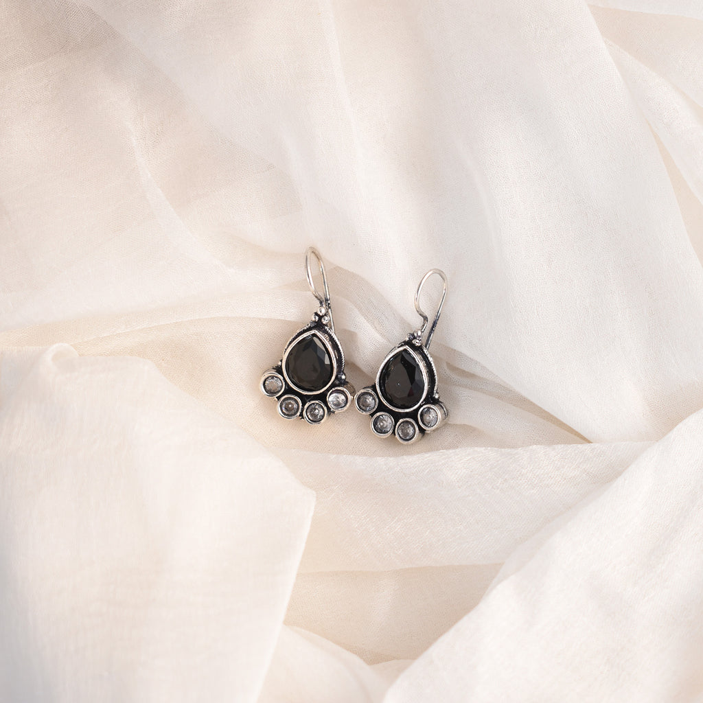 Yashika Teardrop Oxidised Earrings