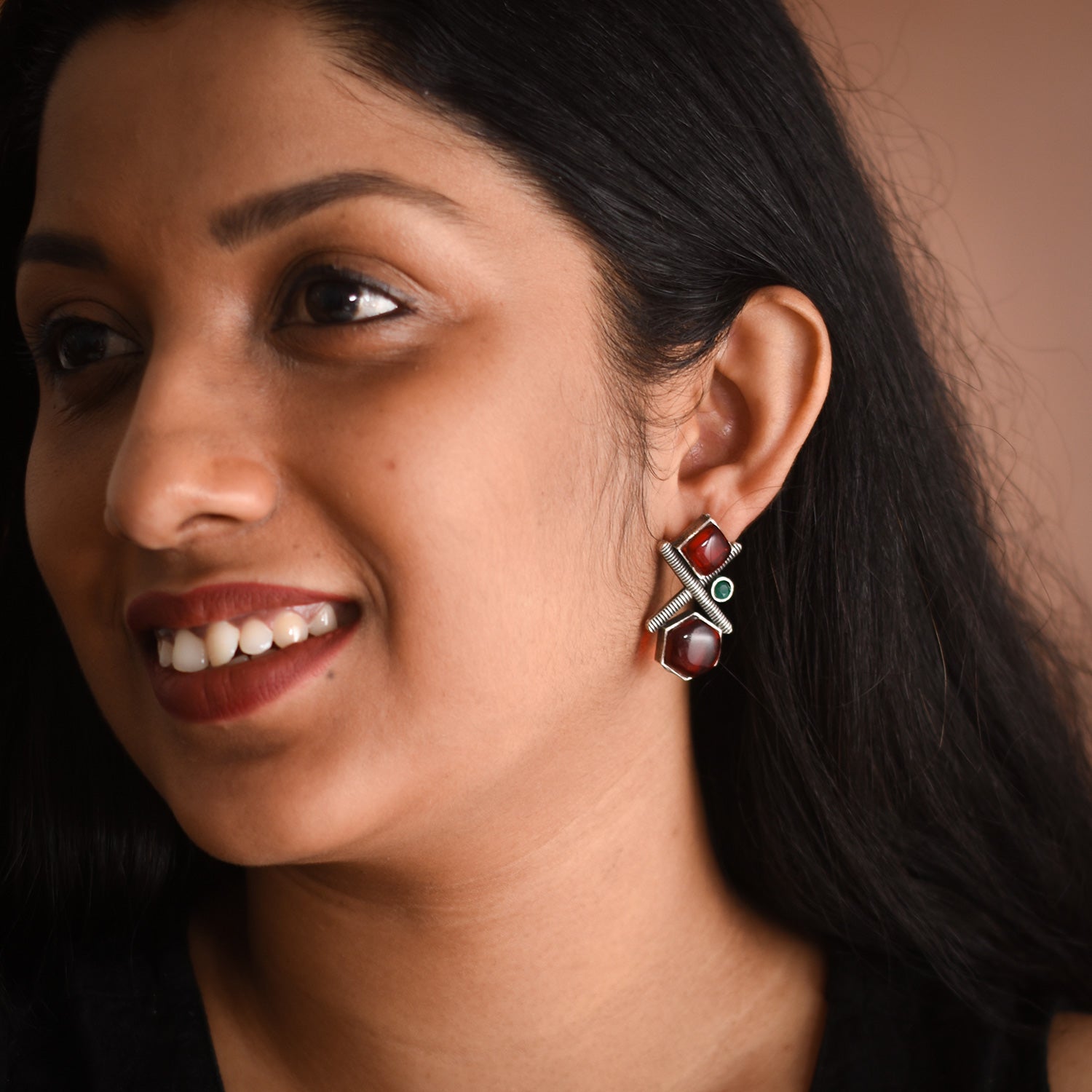 Aveline Oxidised Earrings