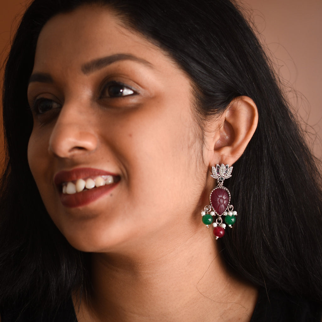 Shreya Oxidised Earrings