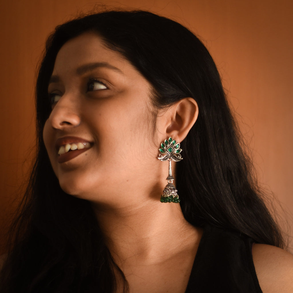 Parnika Green Earrings