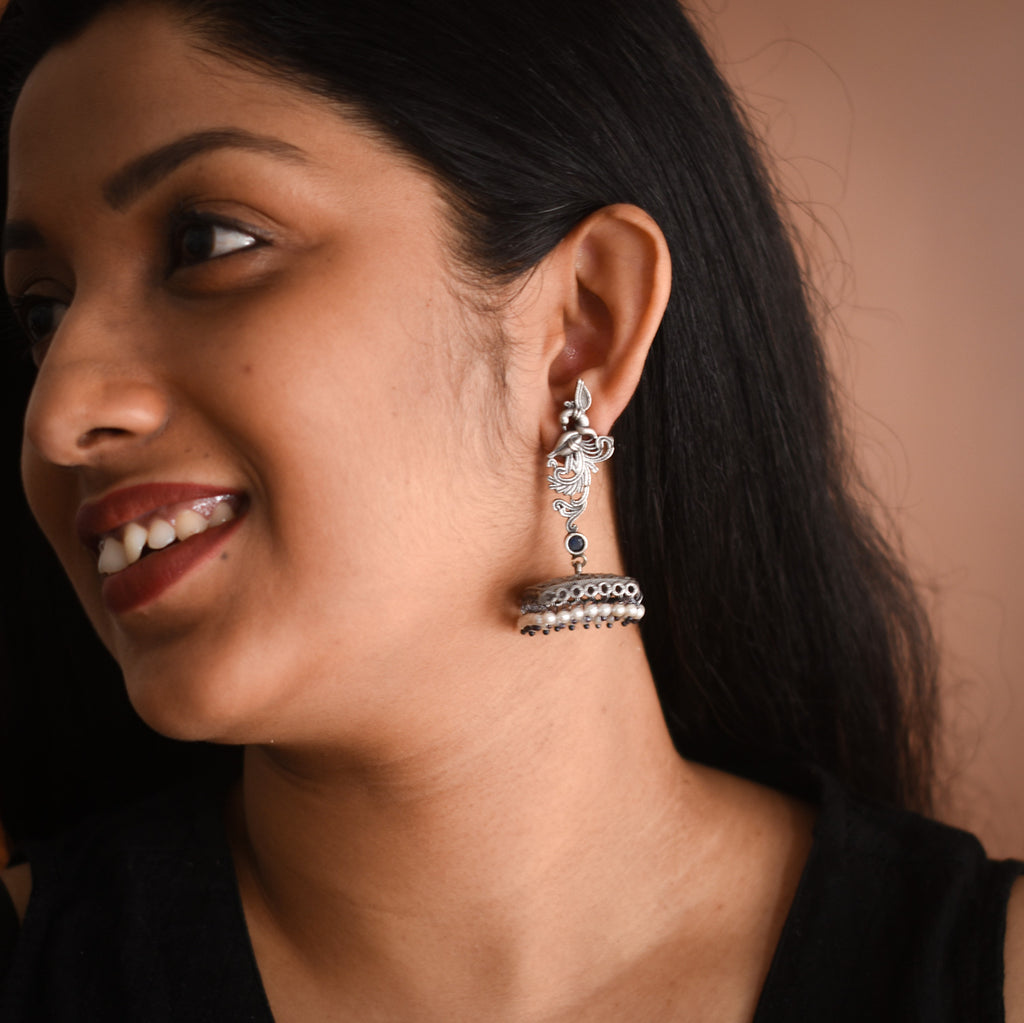 Aarohi Oxidised Earrings