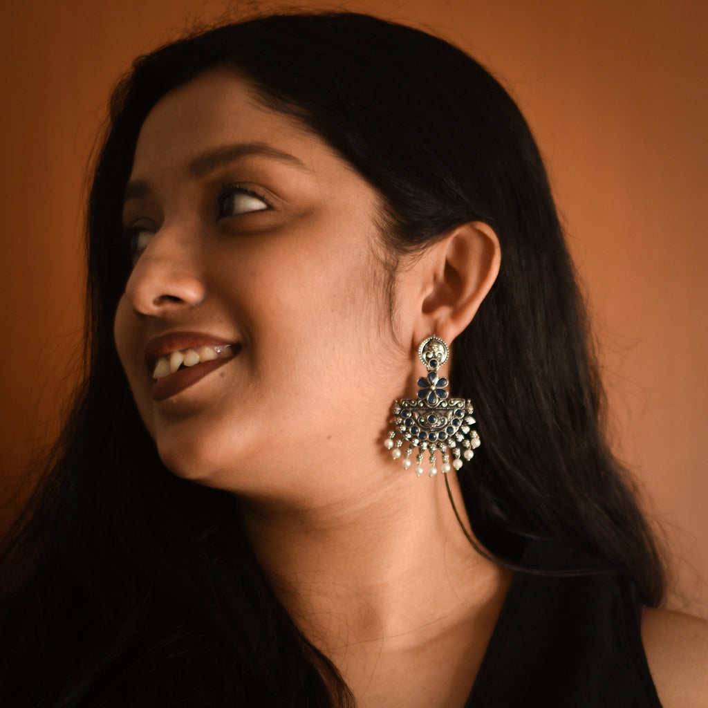 Bhairavi Blue Earrings