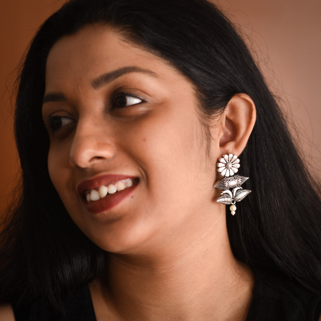 Myra Oxidised Earrings