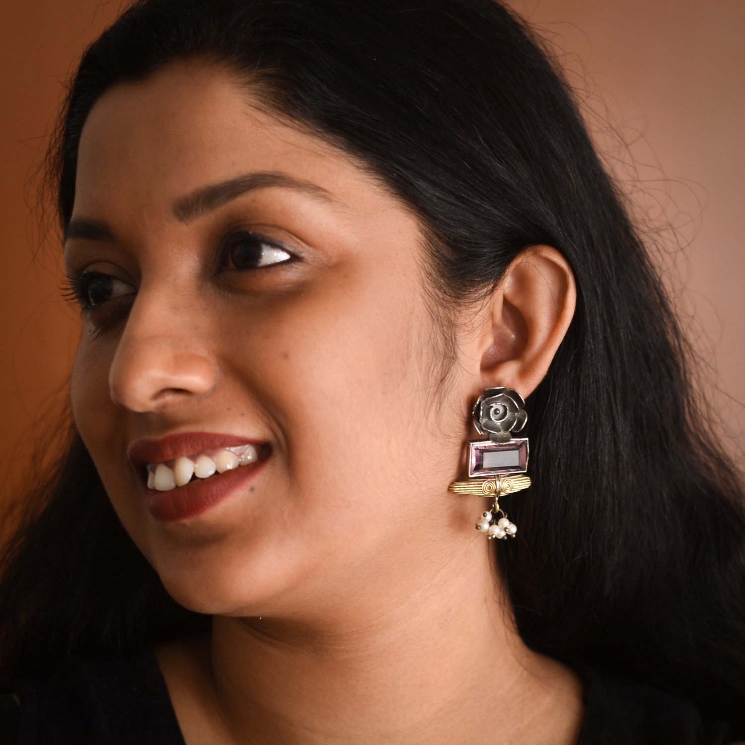 Elyra Oxidised Earrings