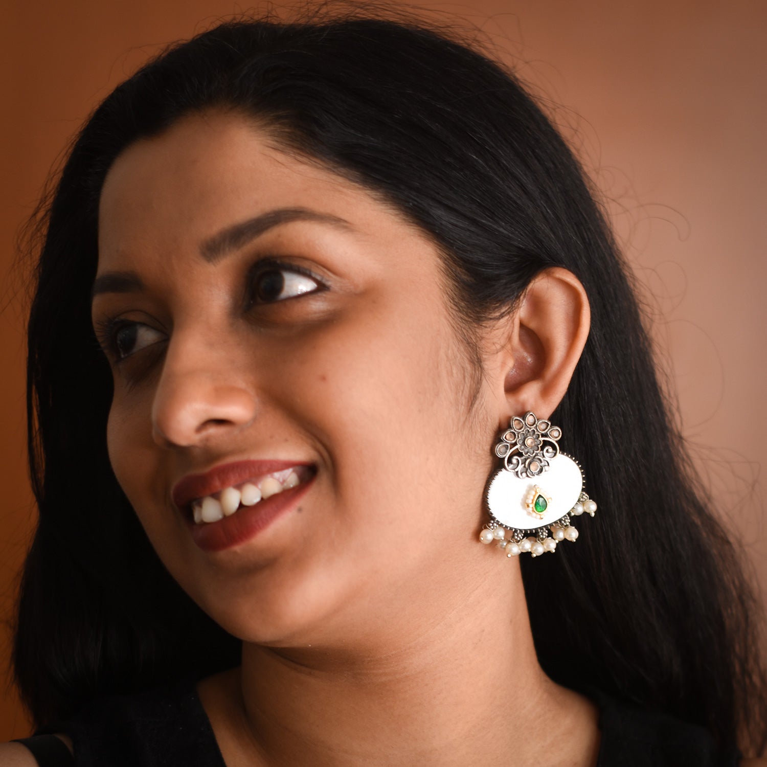 Ivani Oxidised Earrings