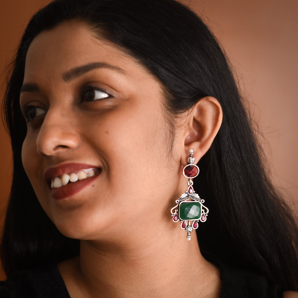 Elora Oxidised Earrings