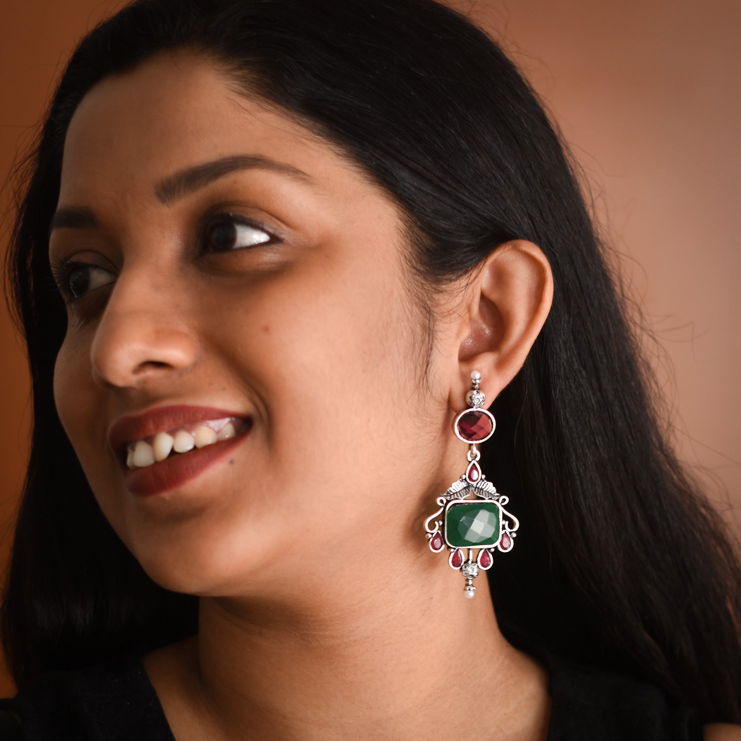 Elora Oxidised Earrings