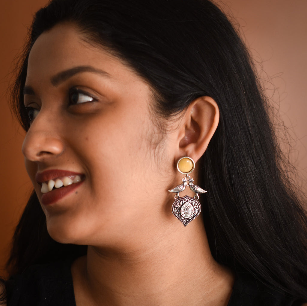 Naira Oxidised Earrings