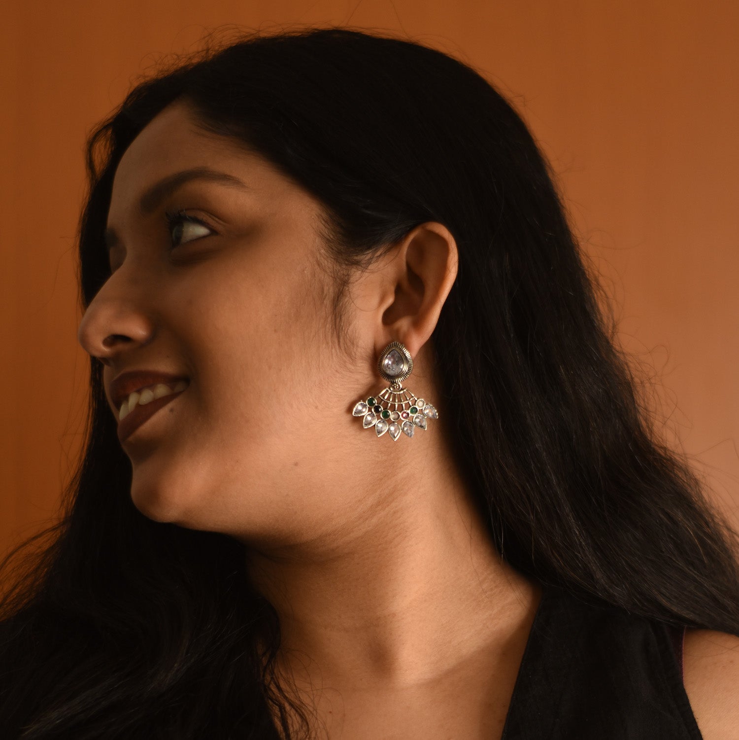 Manjari Grey Earrings