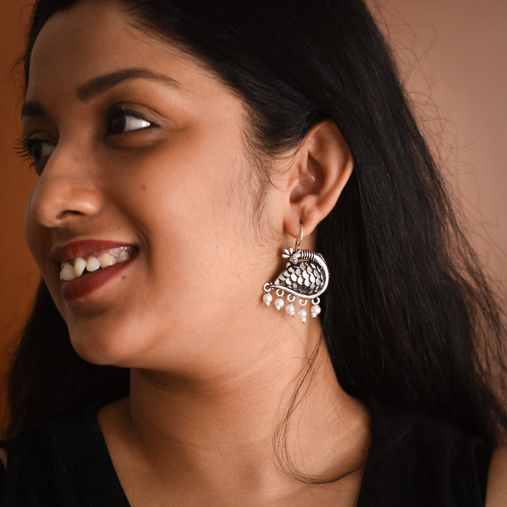 Deeva Oxidised Earrings
