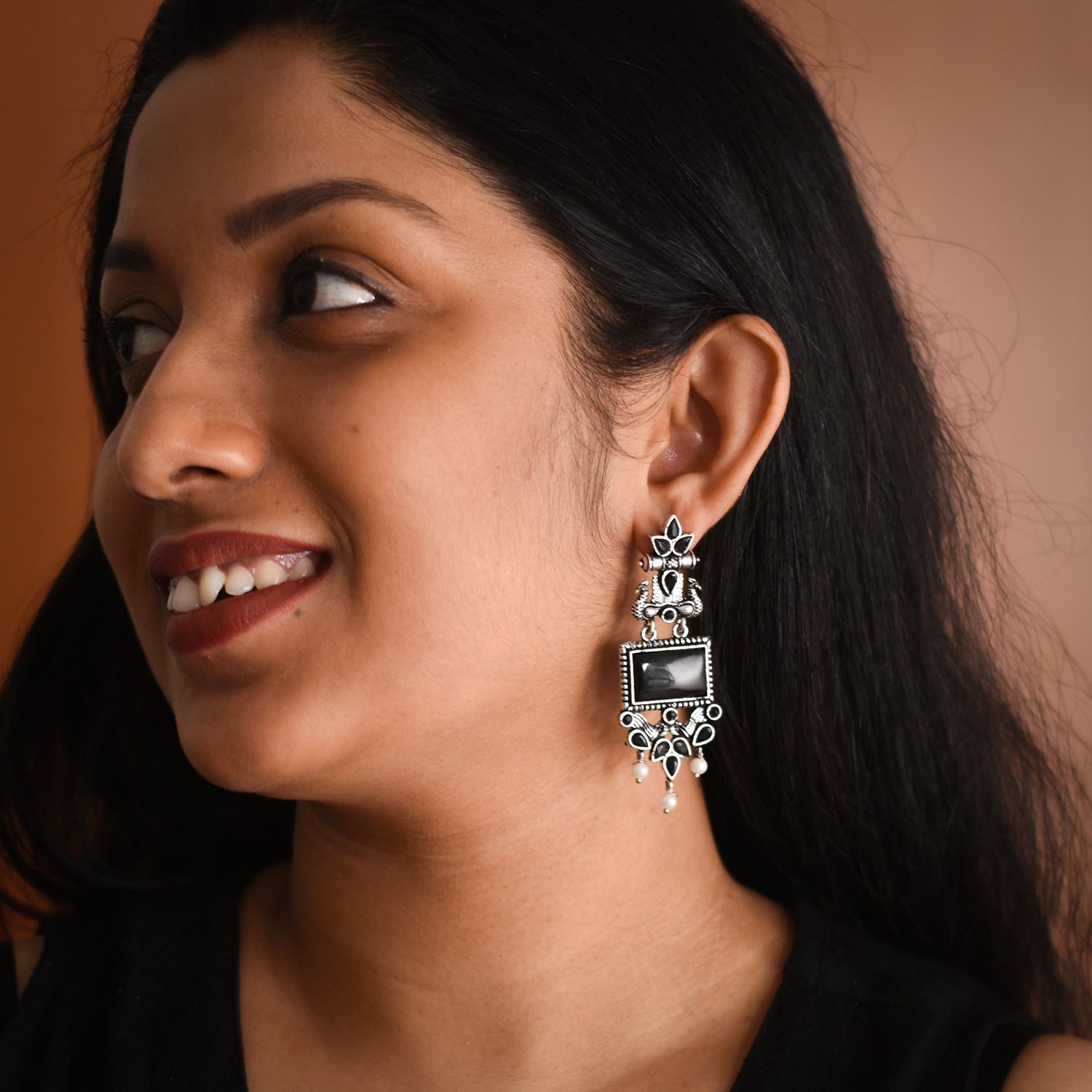 Kiyana Oxidised Earrings