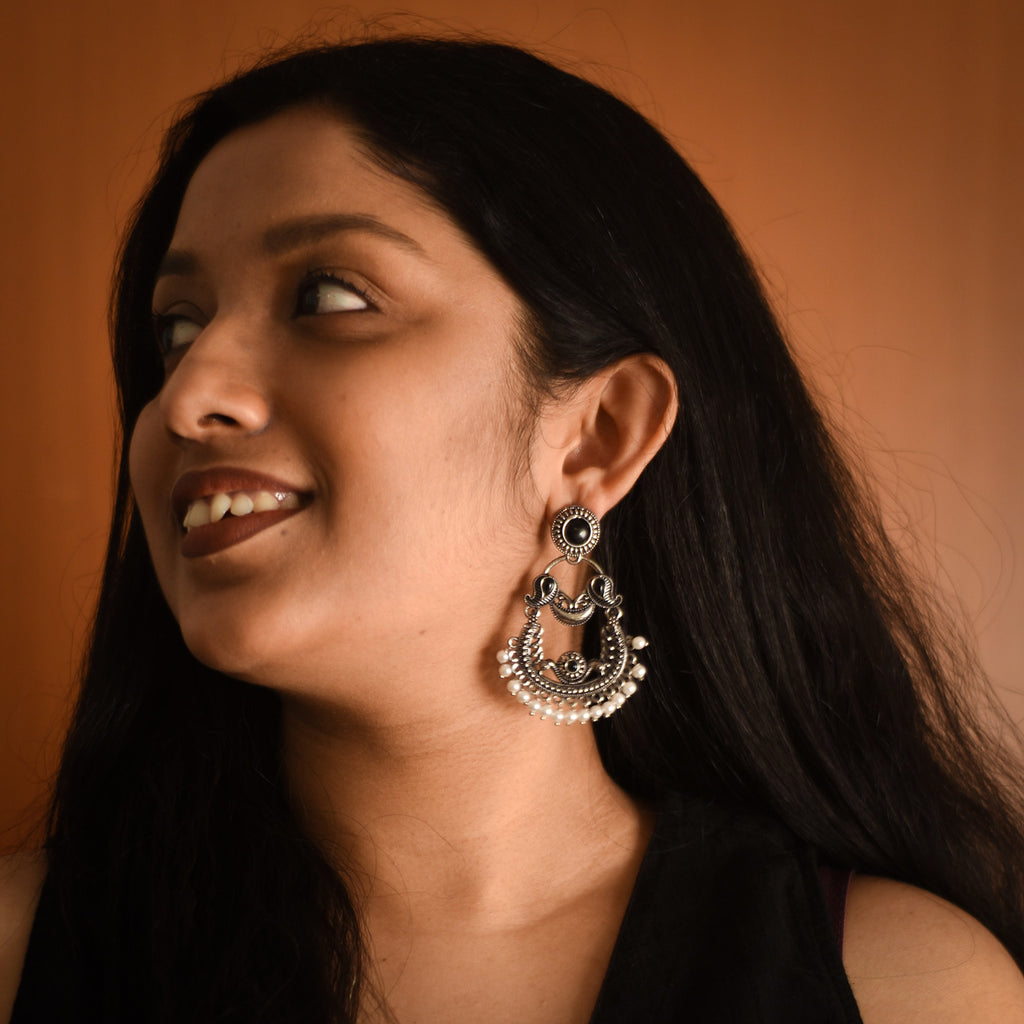 Gauri Oxidised Black Chandbalis