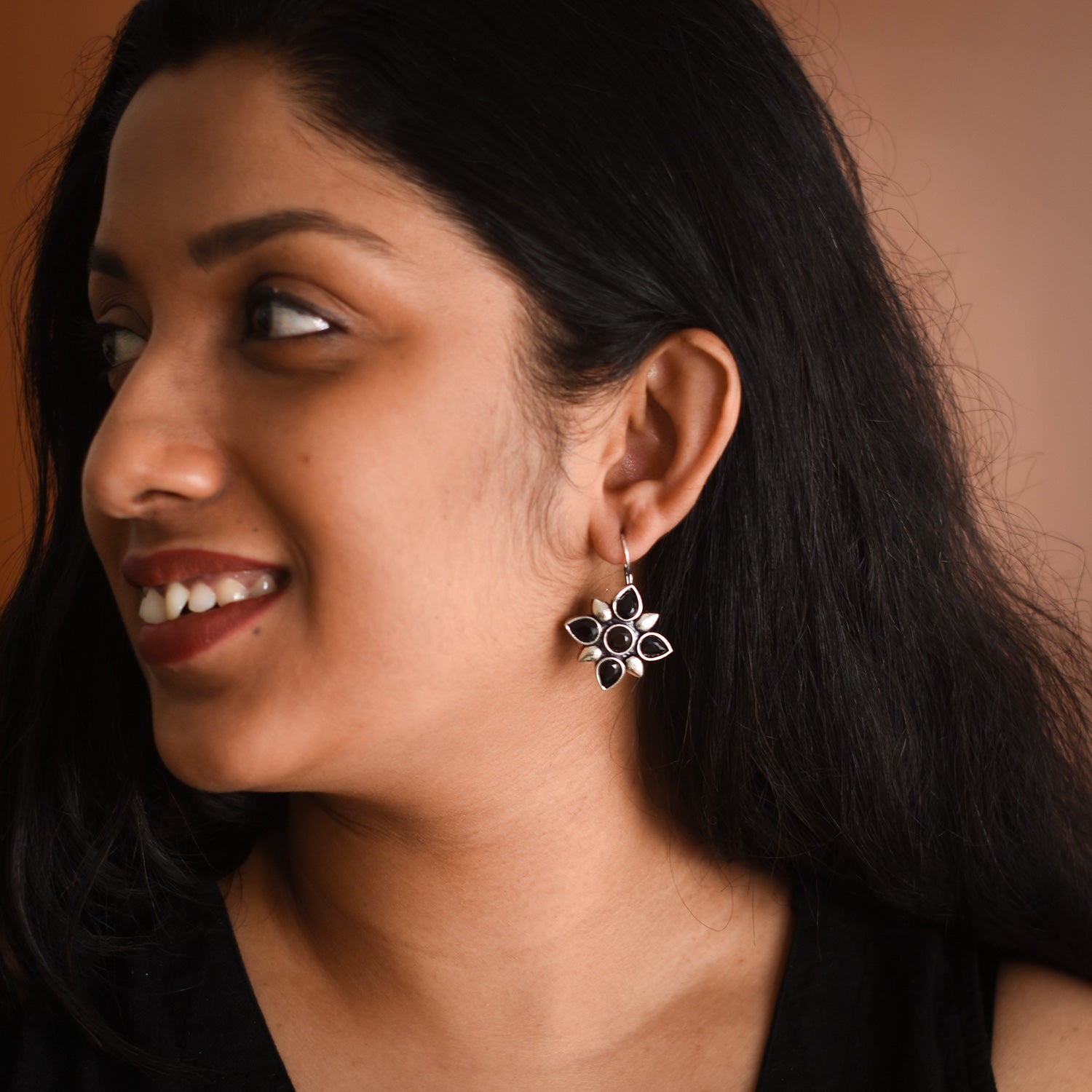 Arya Oxidised Earrings