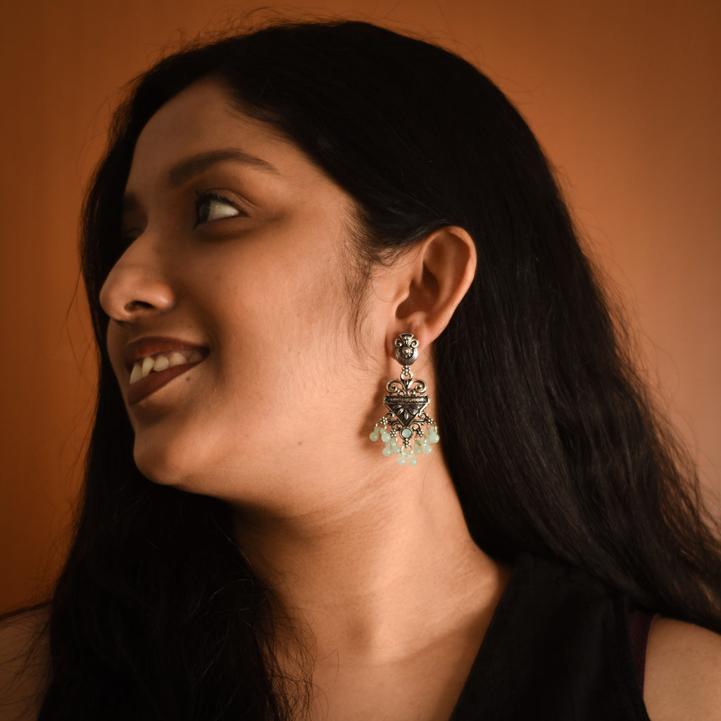 Anuradha Mint Drop Earrings