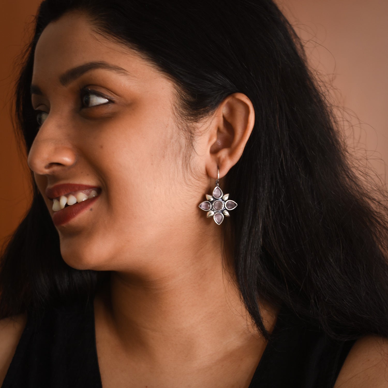 Rina Oxidised Earrings